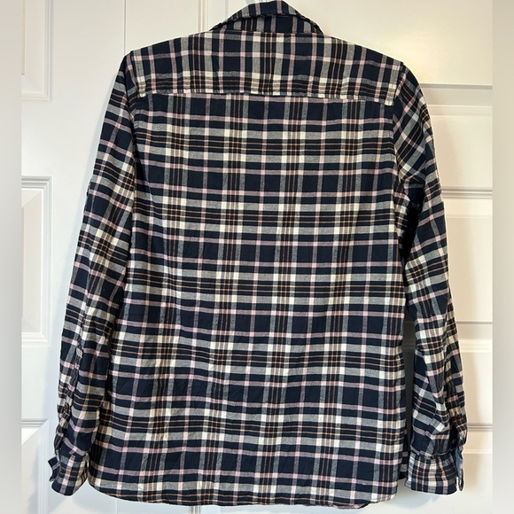 L.L. Bean Navy and Pink Plaid Fleece Shirt - Picture 9 of 9